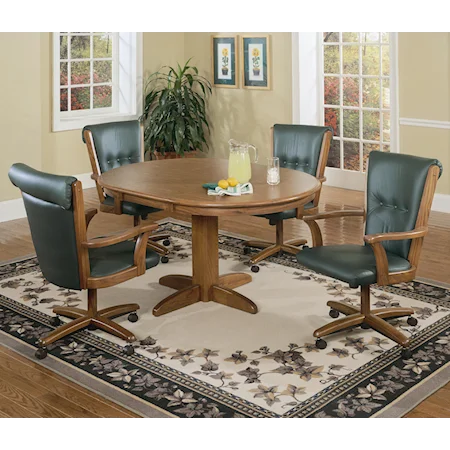 Customizable Casual 5 Piece Table & Chairs Set